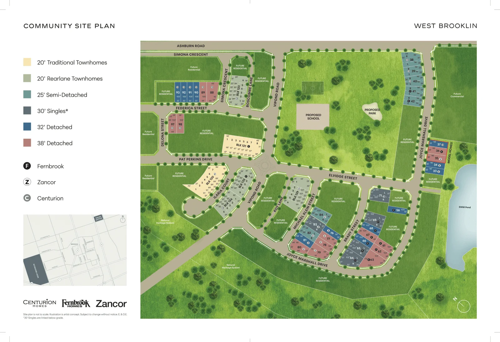 Community Site Plan for West Brooklin